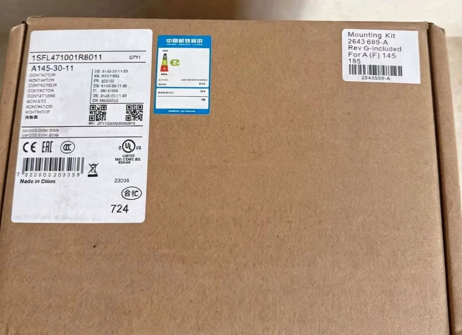 Brand New original A145-30-11 220VAC  A145-30-11-80 1SFL471001R8011 contactors Fast Shipping One-year warranty