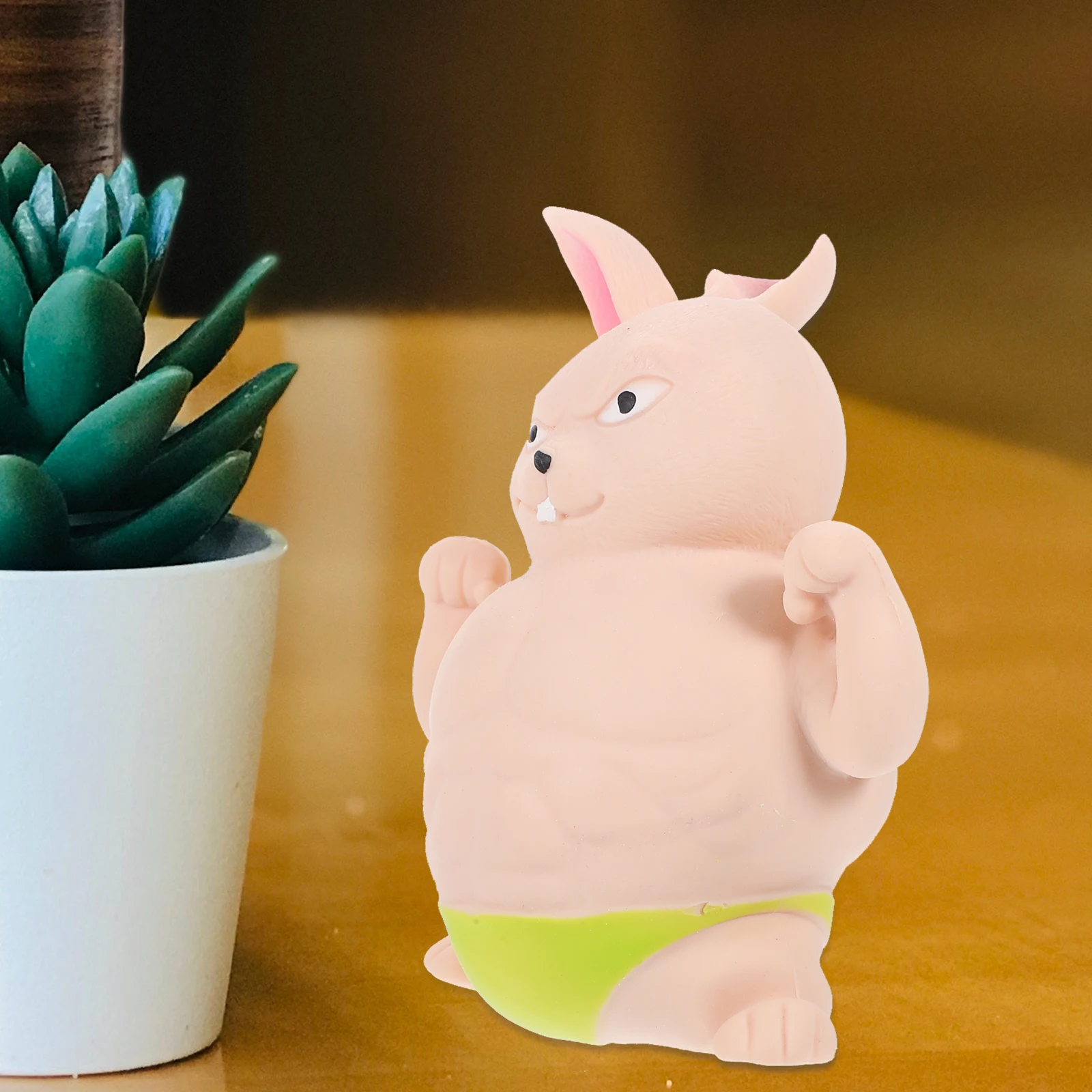 Zabawka antystresowa Królik Mięśniowy Ozdoby Antystresowe Elastyczne Zielone Zabawki do Ściskania Miękkie Zwierzątko