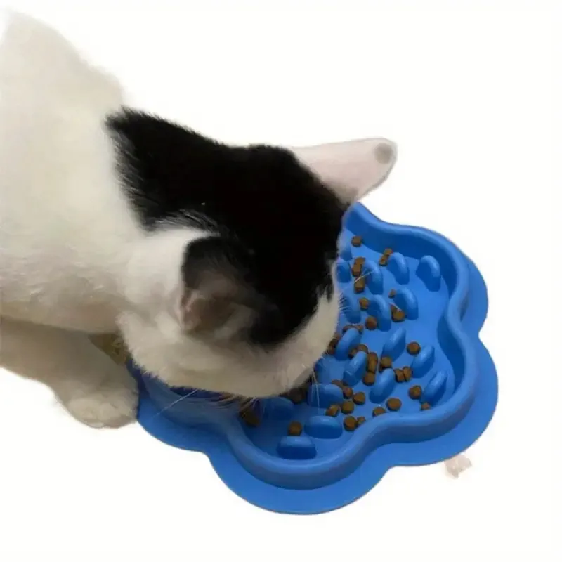 Pet Slow Down Eating Feeder Dish - Interactive Pet Food Bowl - Silicone Material - Suitable for Dogs Cat