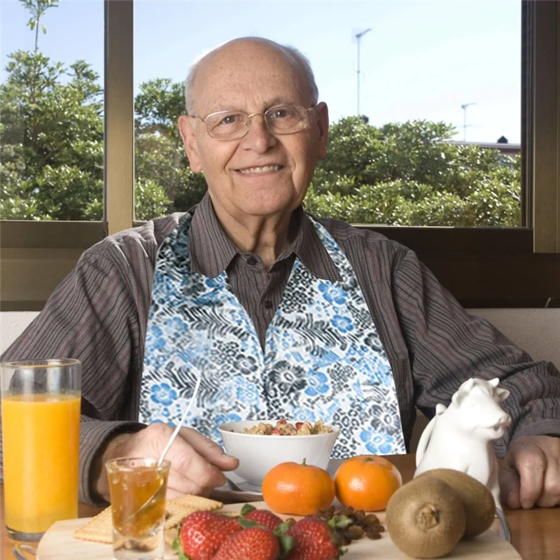 

AT44-1 шт. нагрудник для взрослых, шарф для еды, защита для одежды для пожилых людей с ограниченными возможностями Паркинсона