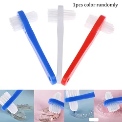 T-shape Denture Dedicated Brush Toothbrush Dual Heads False Teeth Brushes Gum Cleaner For Men Women