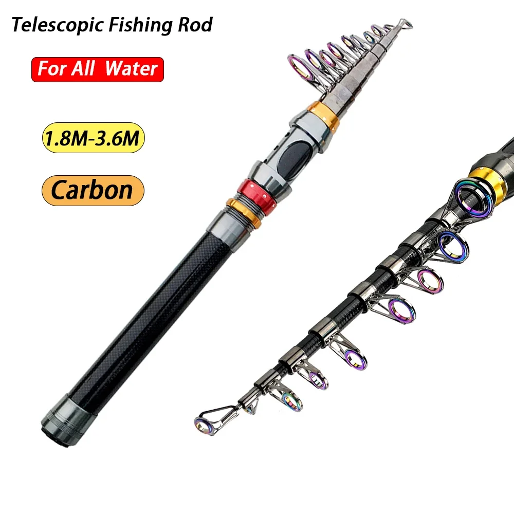 

Spinning Fishing Rod 1.8m 2.1m 2.4m 2.7m 3m 3.6m Sea Telescopic Travel Fishing Pole For Carp Ultralight Travel Lure Surf