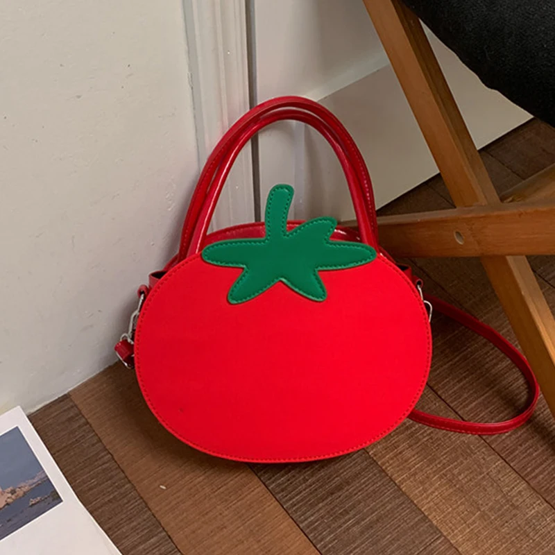 

Cute Tomato Shaped Crossbody Bag 2026 Women's Novelty Red Handbag Zipper Exquisite Popular Commute & Daily One Shoulder Bag