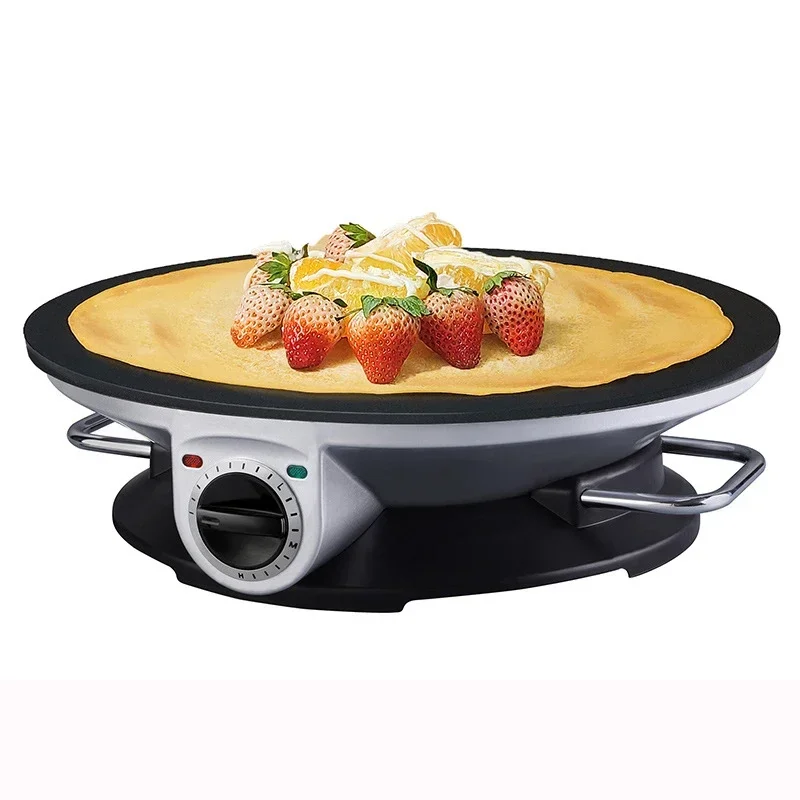 Máquina para Hacer Crepas y Panqueques Eléctrica de 1200W, 7 Orificios, para Omelettes, Pizza, Huevos Fritos y Hamburguesas, Antiadherente, de Gran Diámetro