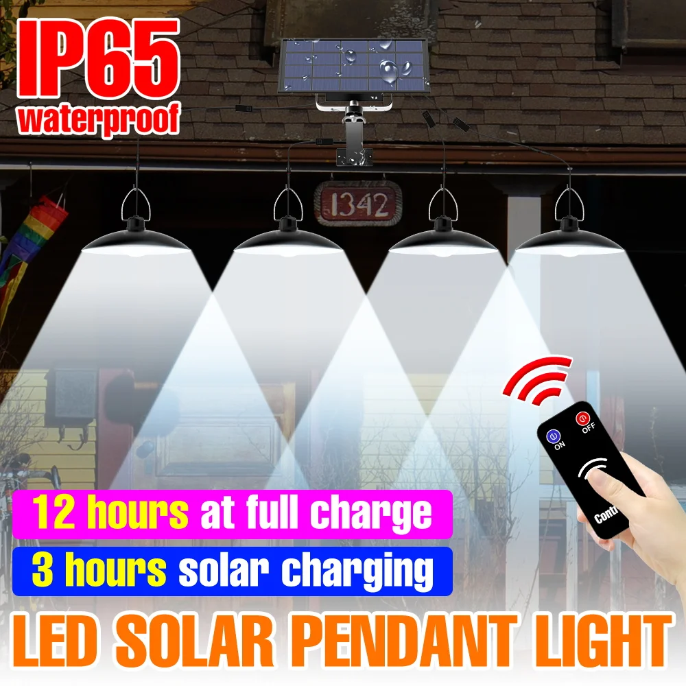 

LED Solar Pendant Light Outdoor Street Lamp 5V Exterior Wall Lamps Waterproof Floodlight Courtyard Corridor Park Lighting