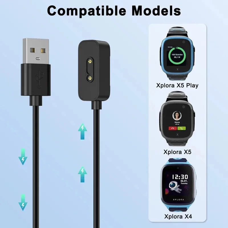 

Зарядное устройство для часов с USB-разъемом для Xplora X5 Play/X5/X4, зарядный кабель для смарт-часов Xplora X5 X4, аксессуары для зарядки наручных часов