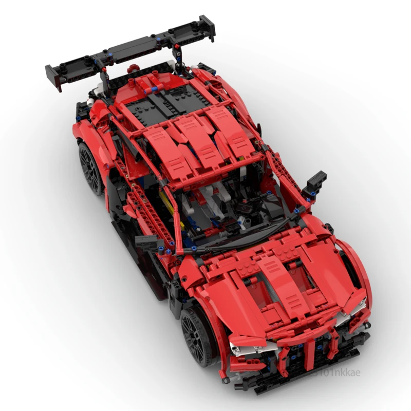 1494Pcs 기술 M4 GT-3 자동차 6 엔진 Supercar 빌딩 블록 모델 스포츠 레이싱 차량 벽돌 DIY 어린이 장난감 생일 선물