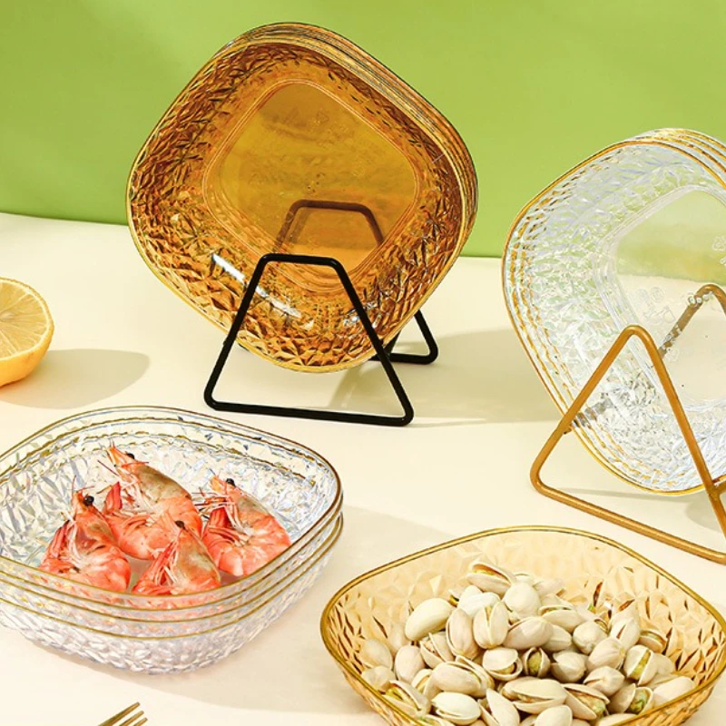 Snack Plate Fruit Plate Household Food-grade Desktop Garbage Plate Spit Bone Plate Dining Table