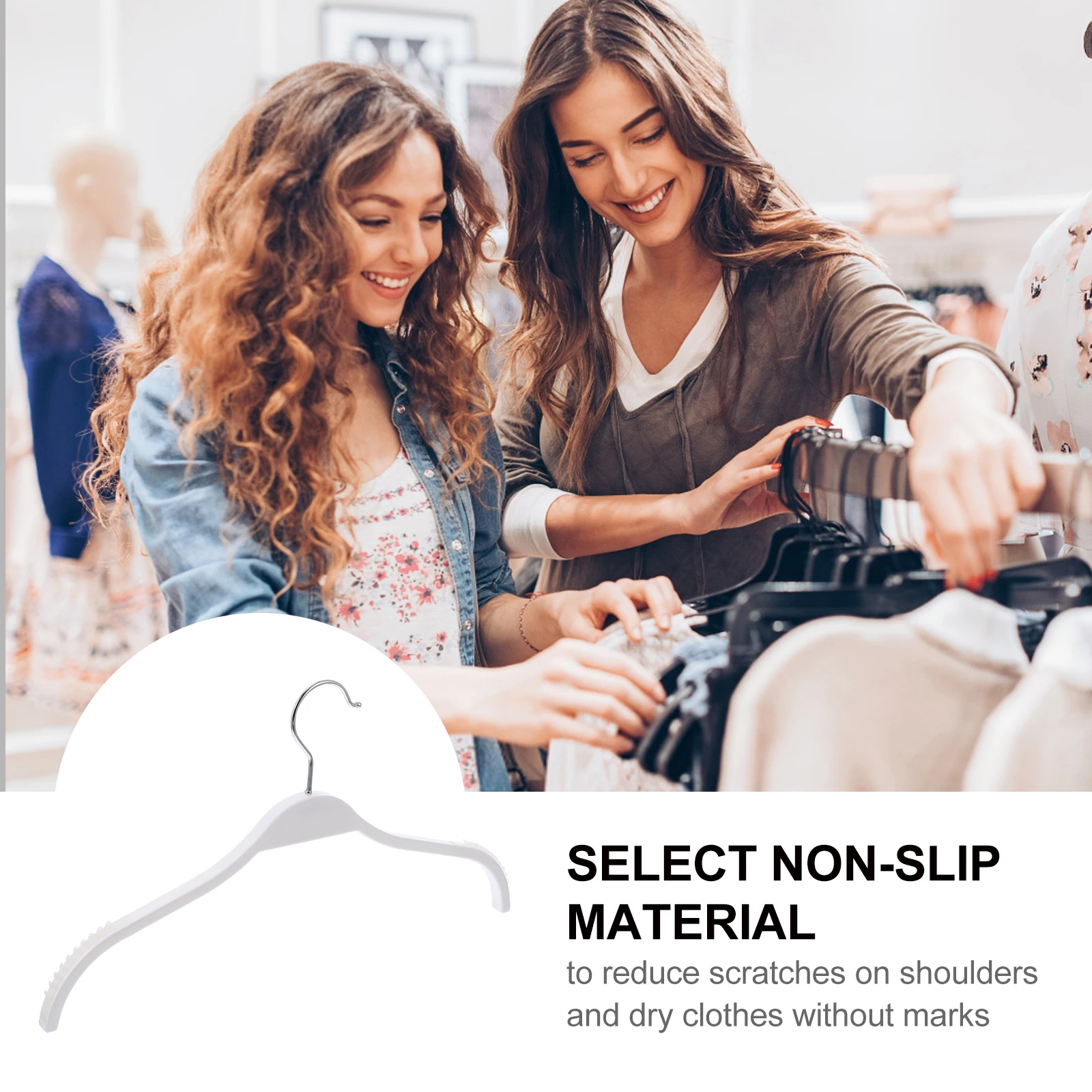 

10 pcs Traceless Anti-Slip Plastic Coat Hangers Heavy Duty 30kg Semicircle Shoulder Protection No Scratch Rustproof Sun