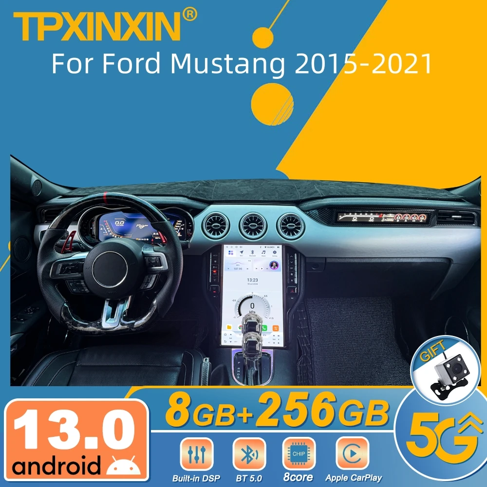 14.4 Inch For Ford Mustang 2015-2021 Android Car Radio Multimedia Video Player Digital Cluster Car LCD Co-pilot Dashboard Screen