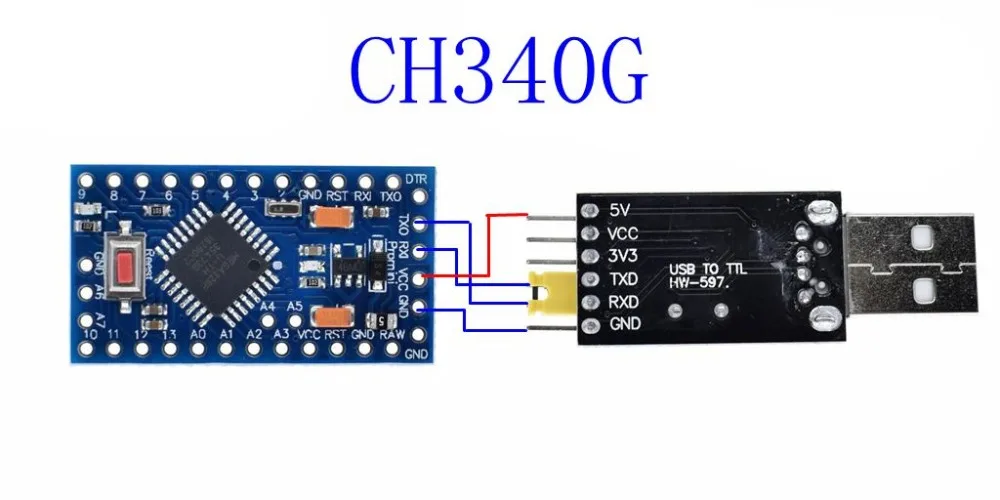 TZT CH340 module USB to TTL CH340G upgrade download a small wire brush plate STC microcontroller board USB to serial