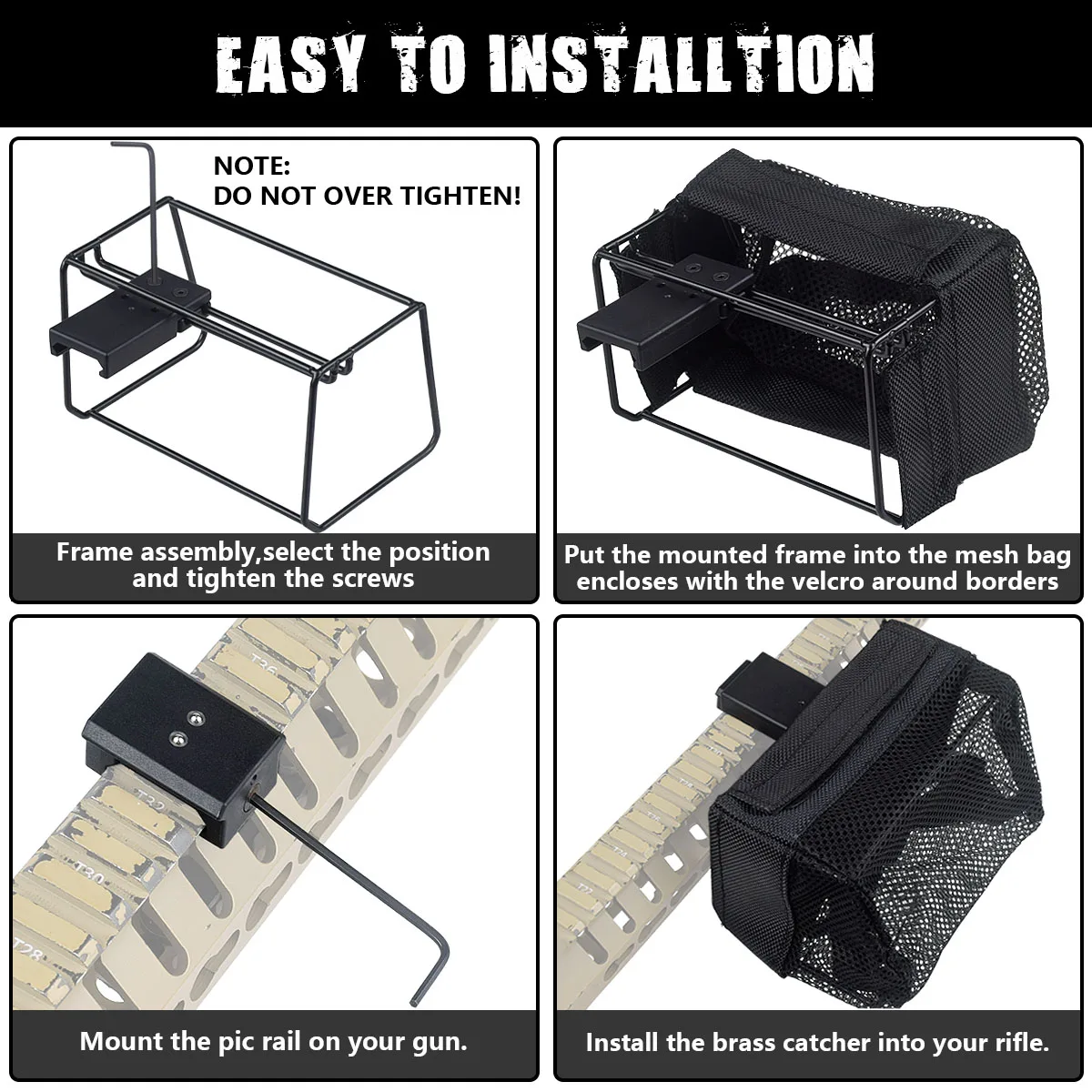 Collecteur de cartouches de collecteur de coque en laiton tactique, maille en Nylon, pochette de piège, pistolet jouet, fusil, Magazine, porte-munitions, sac EDC