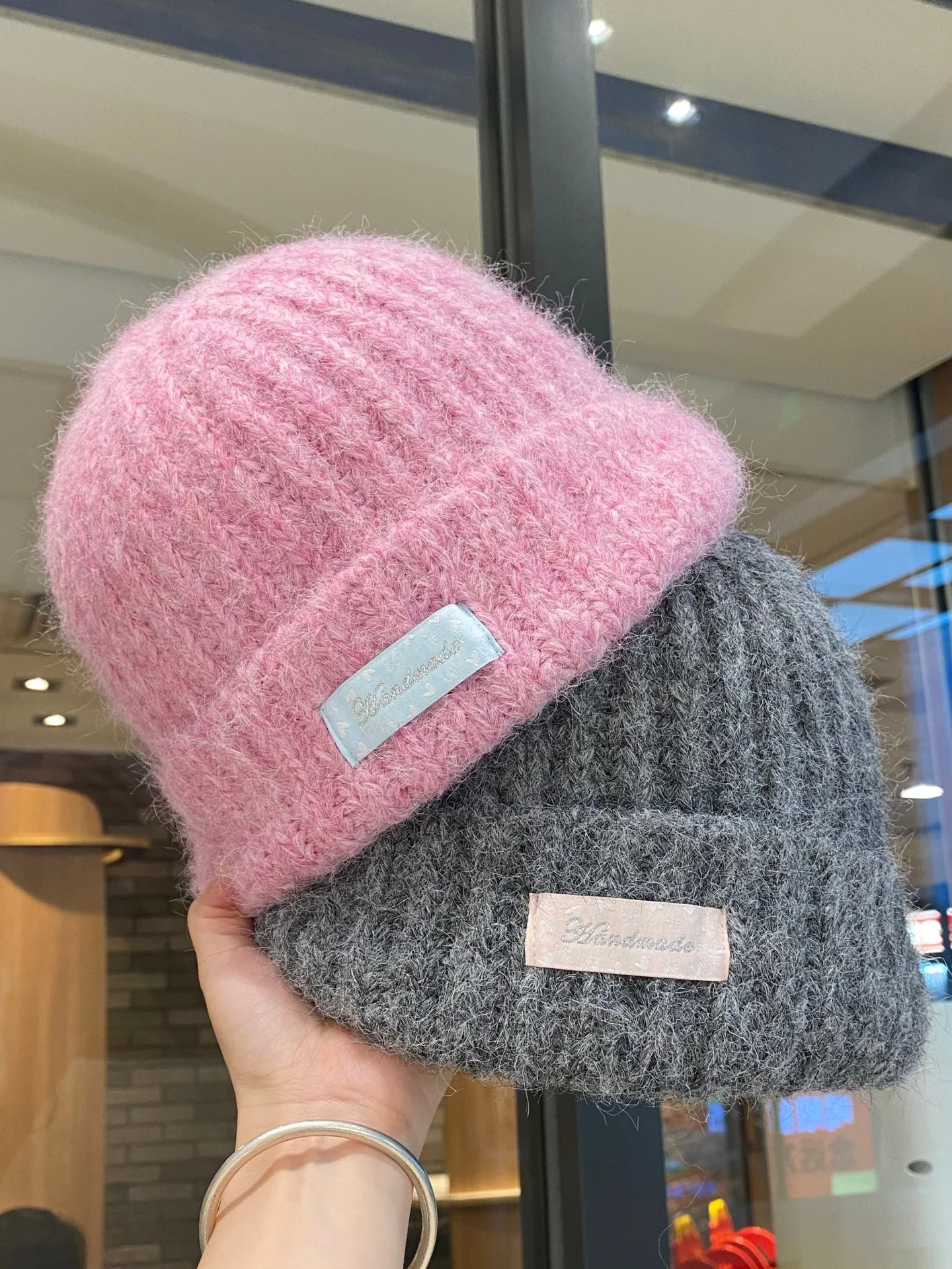 korean-style-large-head-size-knitted-hat-men-women-autumn-winter-simple-versatile-ear-protection-warmth-face-slimming-cap