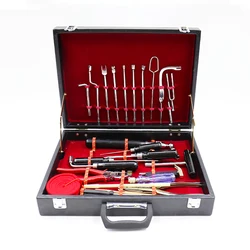 28pcs Professional Piano Tuning Tools Set with Suitcase Portable Piano Repair Tools Retractable Tuning Wrench Parts Repair Gifts