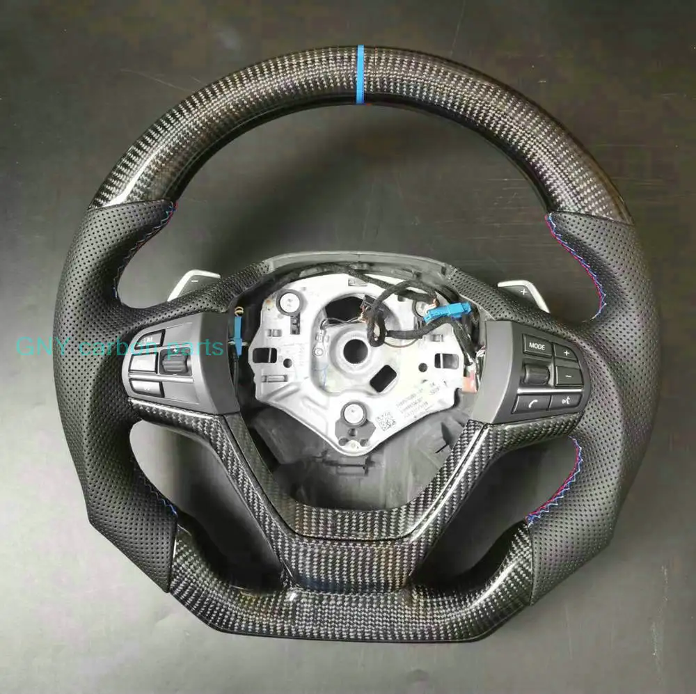 

100% настоящее углеродное волокно, автомобильное рулевое колесо с веслом для BMW X3 F25 X4 F26 X5 E70 X6 E71 F15 F16