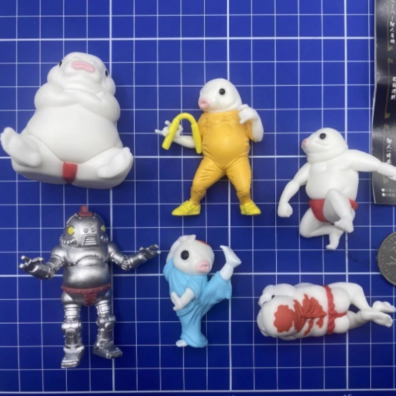 YELL Gashapon Capsule Speelgoed Karper Mensen Kung Fu Lelijke Vis Actiefiguren Model Speelgoed Collectible Tafelornamenten Kinderen Geschenken