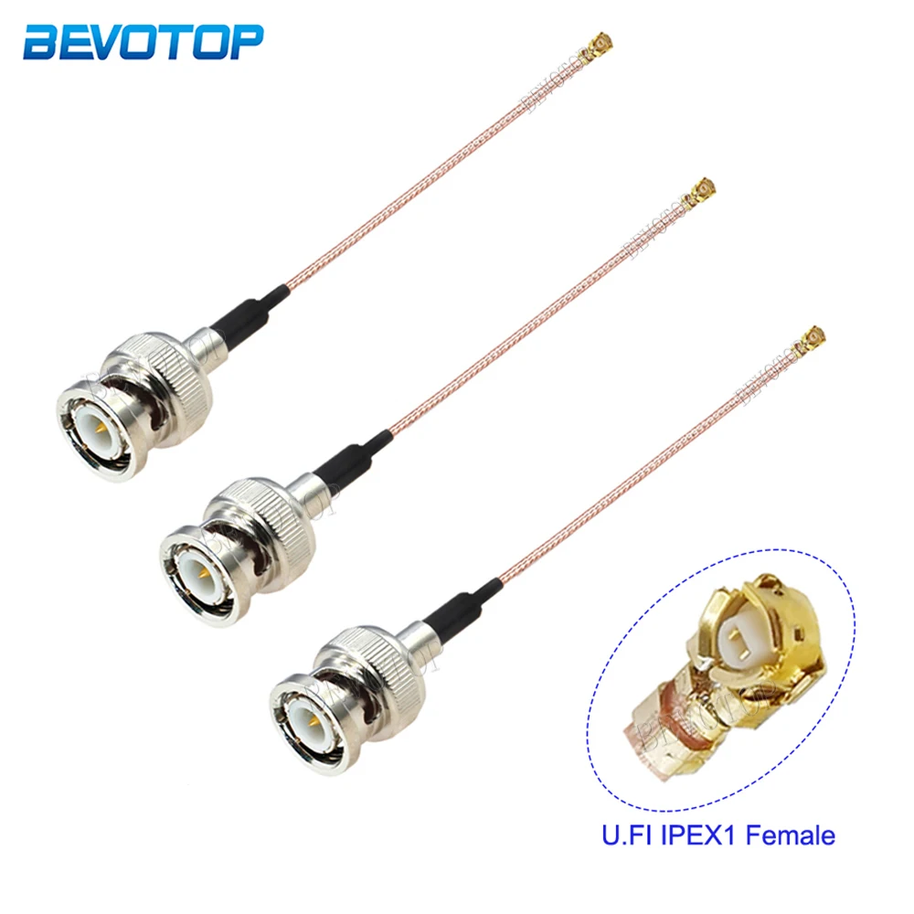 

1Pcs BNC Male Plug to uFL u.FL 1 Female Connector RG178 Cable Pigtail RF Coaxial Antenna Extension Cord RF Jumper