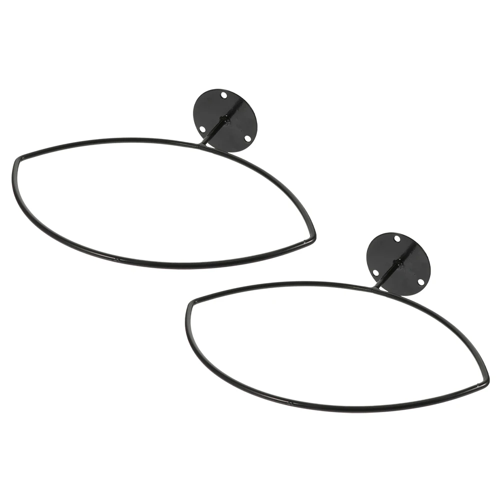 

2 Pcs Basketball Football Stand Fitness Wall Soccer Decor Iron Mounted Rack Display Storage