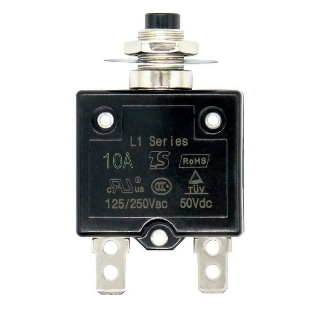 Thermal Cutout Circuit Breaker Security Control Equipment Push Button Thermal 12-50V 125-250V 20 Amp Brand New