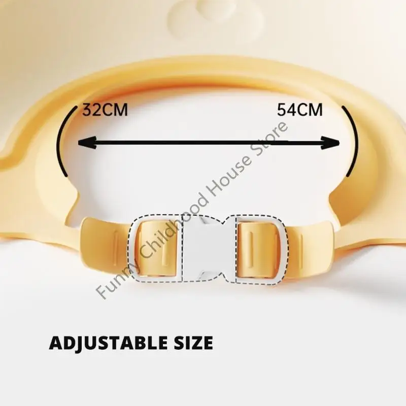 D0LA Urocze niemowlęta ochronne czapki do kąpieli do zabezpieczenia szamponu, regulowany czapka ochronna Kreskówka
