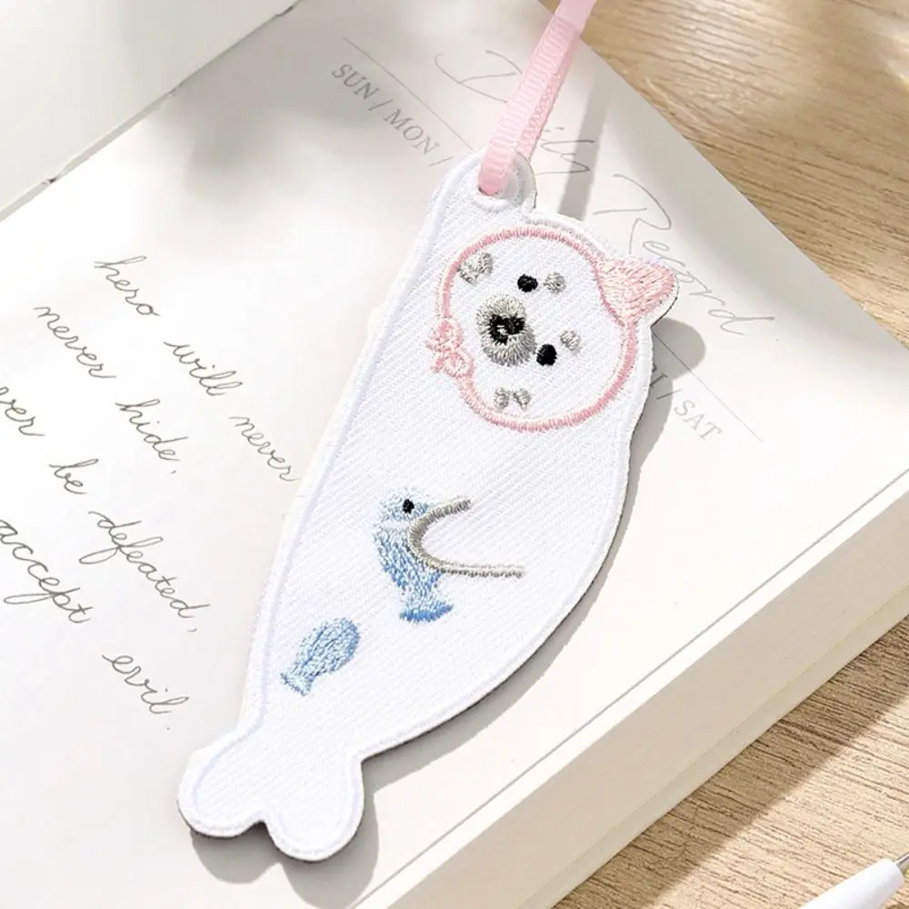 New Crocodile/Elephant/Dachshund/Seal Embroidered Bookmark Embroidered Reading Book Marker Page Pagination Mark School Office