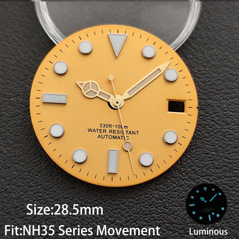 28,5mm Zifferblatt Für NH34/35/36 Leucht Funktion Neue Multi-farbe Uhr Zifferblatt Ersatz Teile Uhrwerk zeiger Zubehör