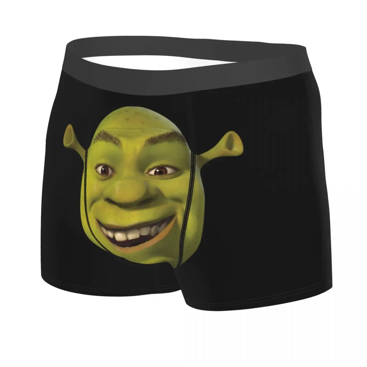 Custom Funny Shreks Head Boxers Shorts Panties Men\'s Underpants Stretch Briefs Underwear