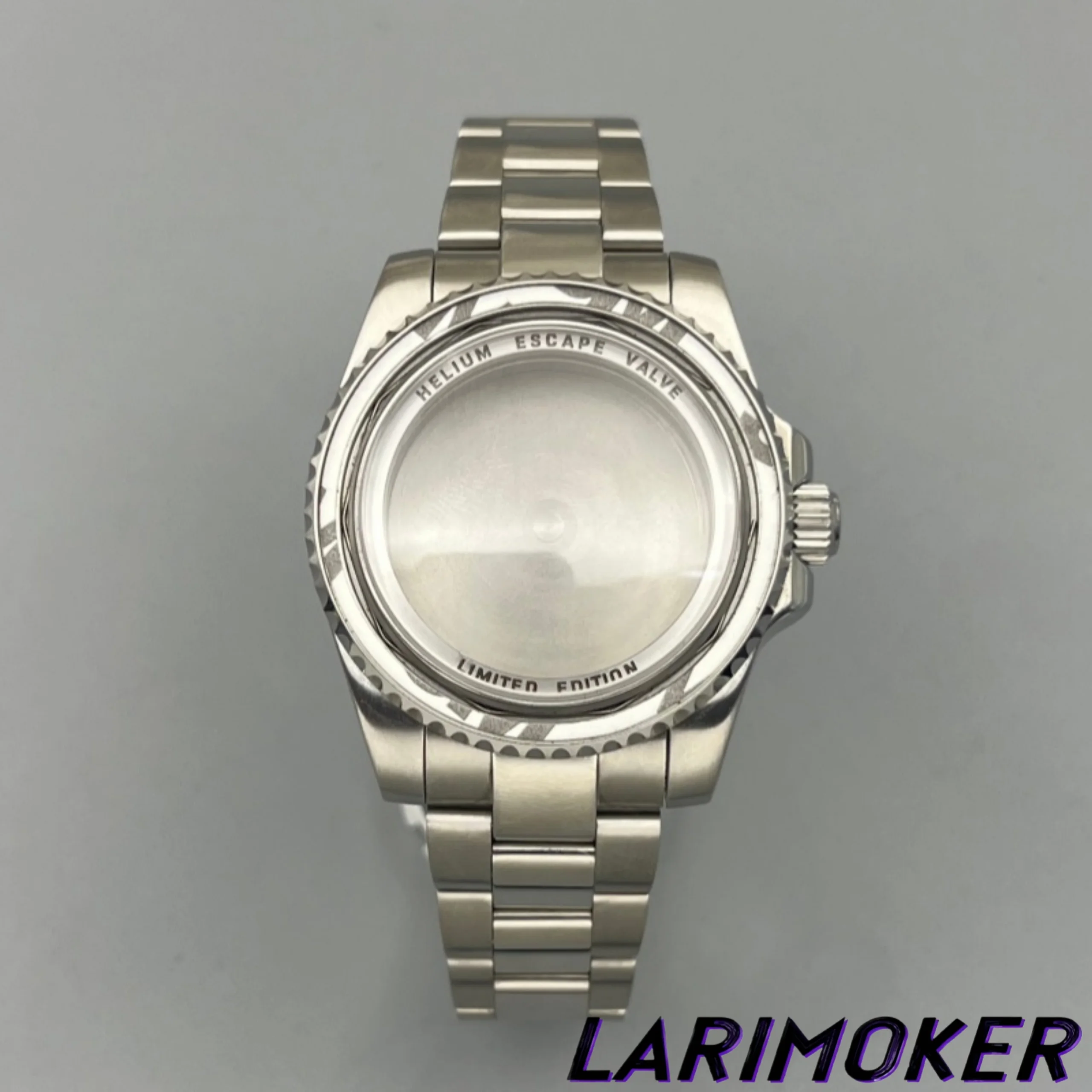 LARIMOKER 40mm Thiner SEA Style Watch Case With Oyster Bracelet Sapphire Glass Waterproof Fit NH Miyota ETA2824 PT5000 Movements