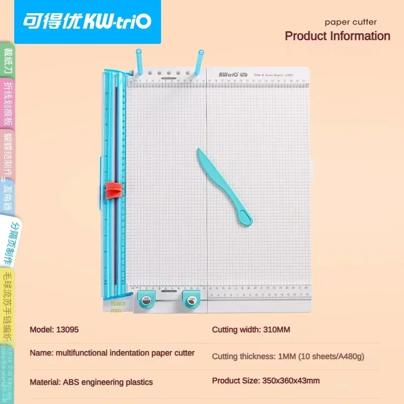 KW-TRIO 7-in-1 tagliacarte multifunzionale fai da te Ledger tabellone segnapunti mestiere taglierina macchina ghigliottina scuola accessori per ufficio