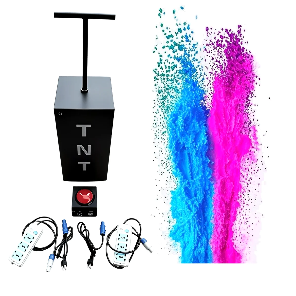Confetti Cannon Tube - Großhandel Lagerbestand Ein-Klick-Start TNT Gender-Reveal-Maschine für