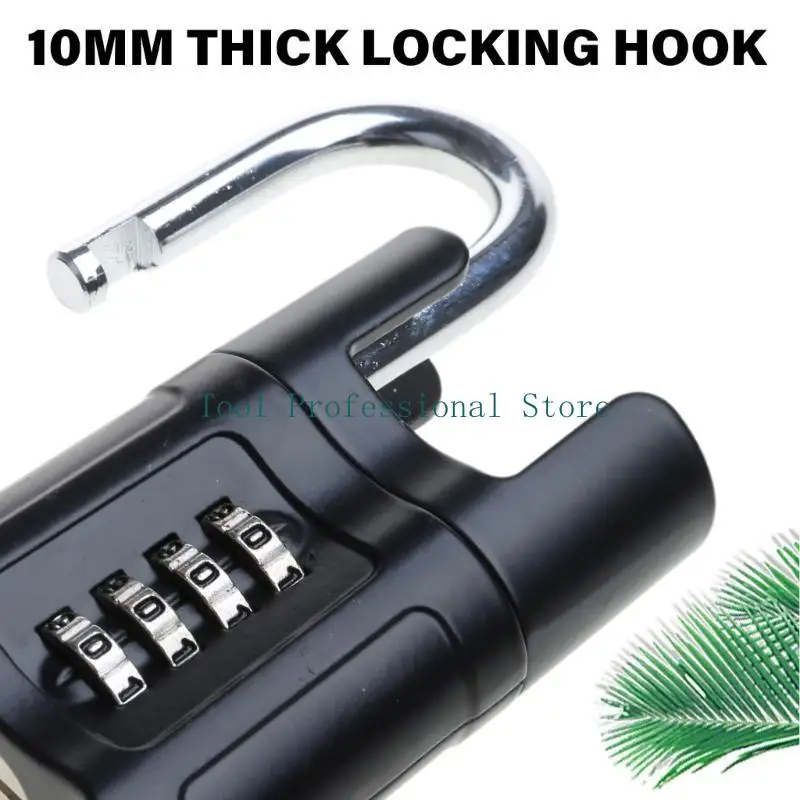 57QF 4 Digit Combination Lock Outdoor Safely Code Lock Heavy Duty Combination Padlock Weatherproof Gym Locker Lock Enduring