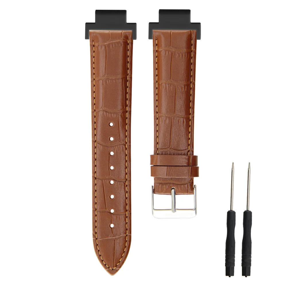 

Real Leather Watch Band For Garmin Watch 235 Quick Release Waterproof Replacement Adjustable Sport Smart Watch Strap Men Women