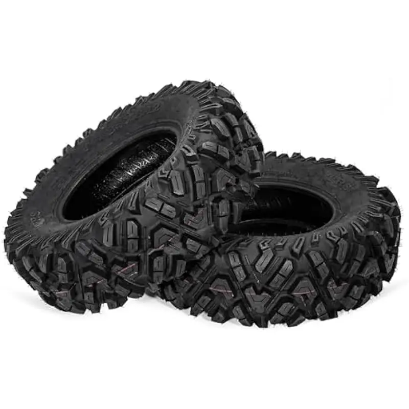 25x8-12 All-Terrain Tubeless ATV Tires • 6-Ply Durable Construction • Non-Directional Tread • 20mm Depth • 340lb Load Capacity •