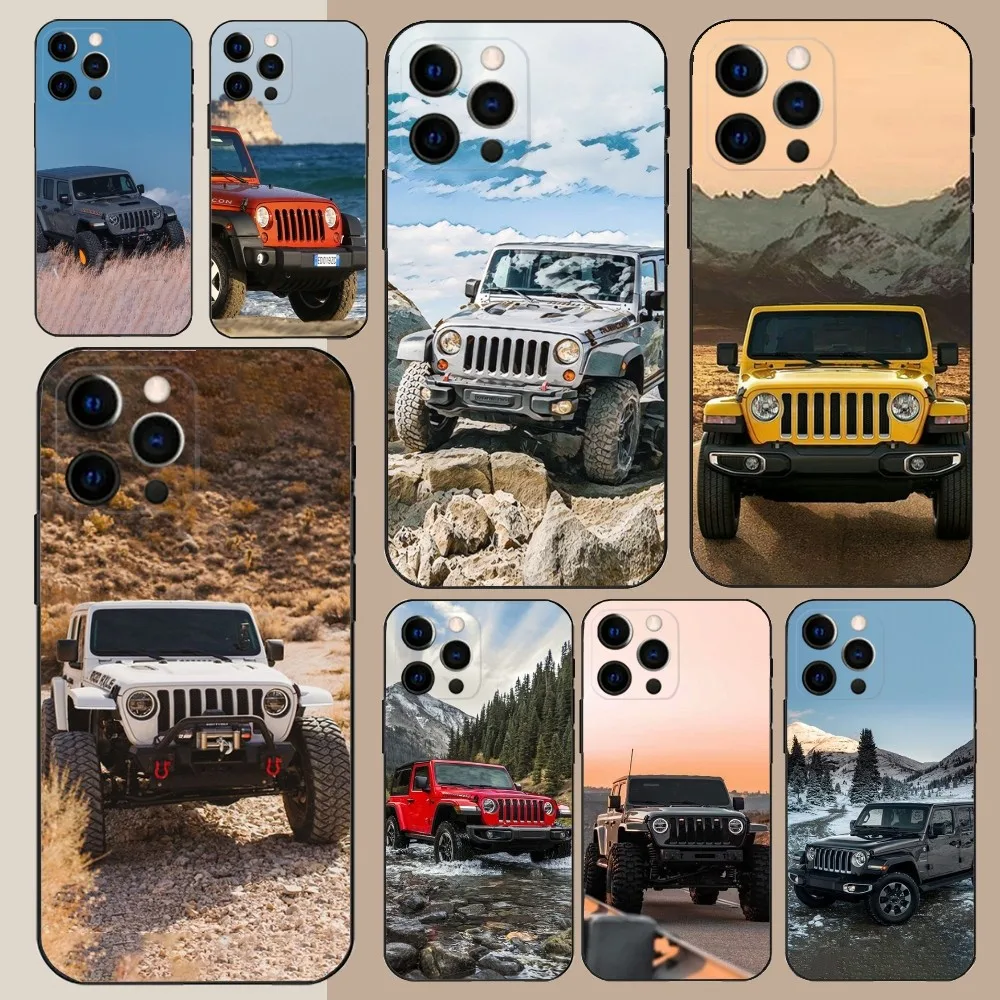 J-Jeeps off-road SUV   Phone Case For Apple iPhone 15,14,13,12,11,Pro,X,XS,Max,XR,Plus,Mini Soft Black Cover