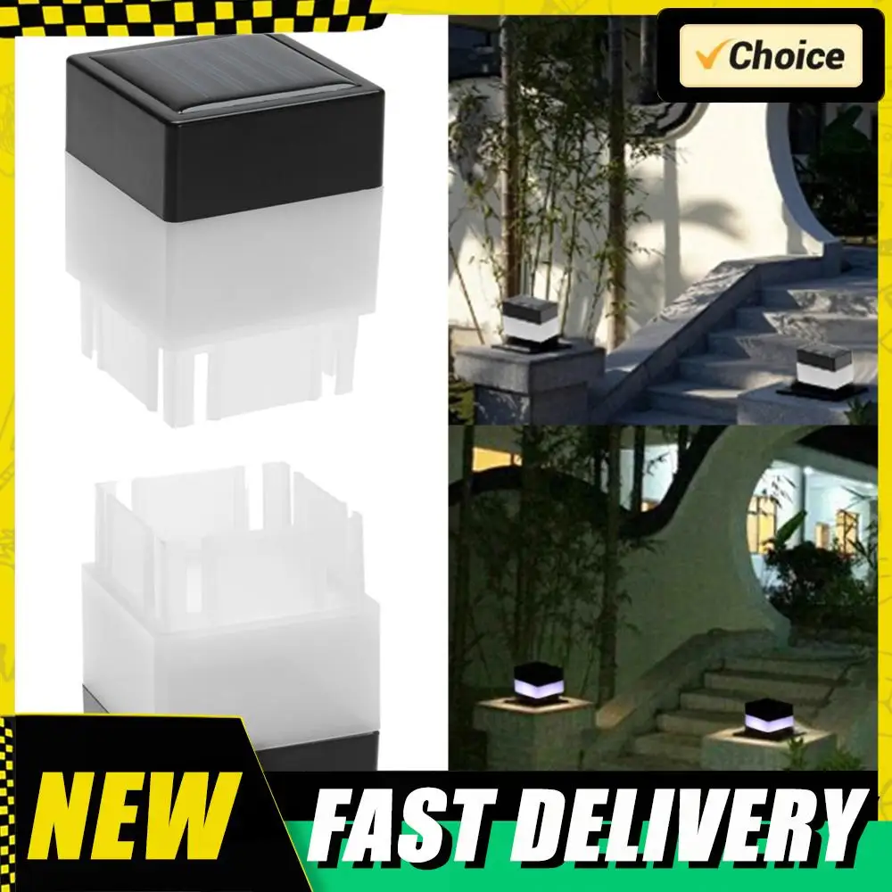 1-5PCS Solar Power Light Solar LED Light Outdoor Garden Decoration Outdoor Square Pillar Headlight LED Fence Deck Post Lamp