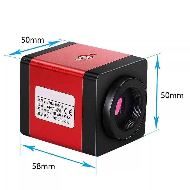 High definition 1080P industrial camera HDMI interface high speed 60 frames/second video microscope camera color CCD