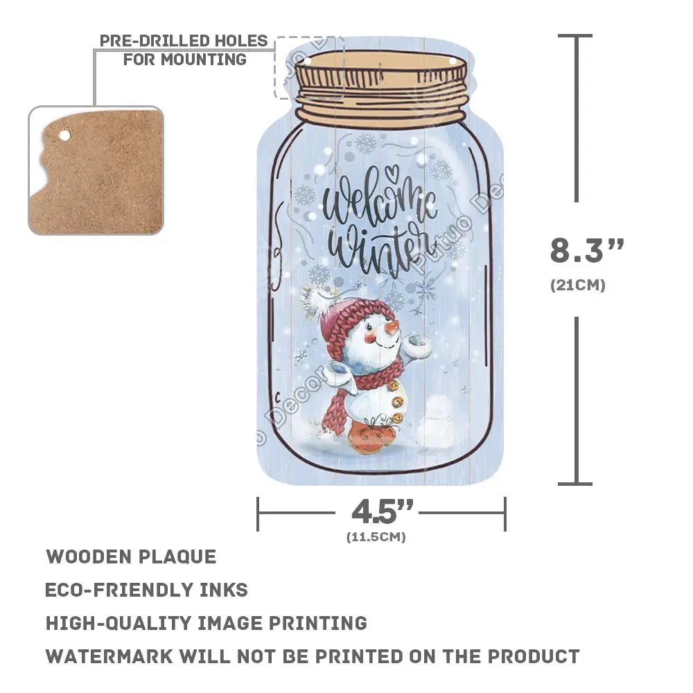 علامات حائط خشبية على شكل جرة ماسون ديكور من بوتو، لوحات الطقس، ديكور منزلي ريفي، ديكور المزرعة، علامة ترحيب #2