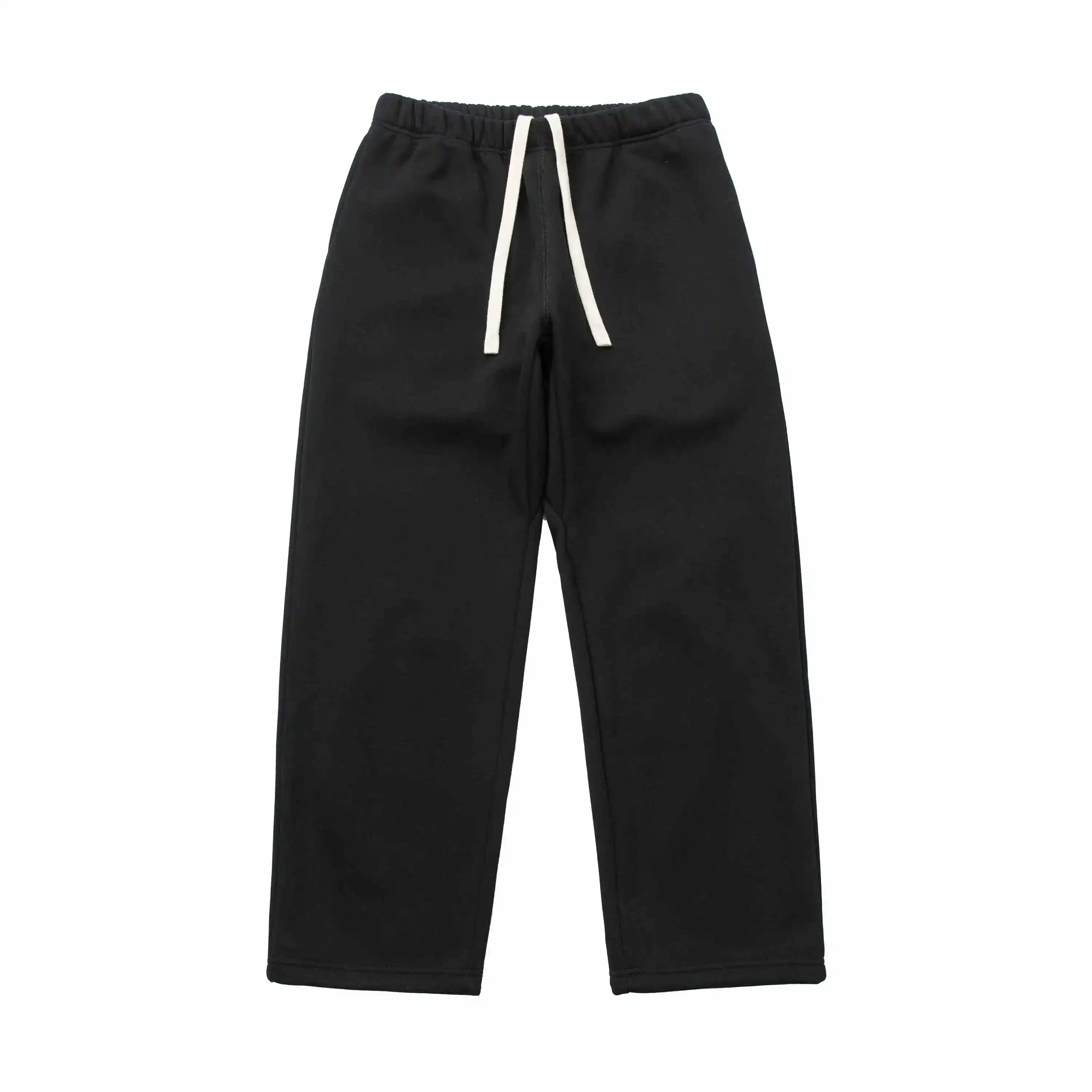 New Velvet Insulation with Drawstring Elastic Waistband Design Autumn and Winter Sweatpants for Men Women