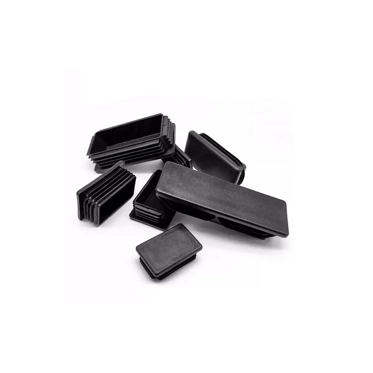 

Plastic Stainless Steel Tube Rectangular Inner Plug Foot Cover Rubber Furniture Table And Chair Anti Slip Foot Pad