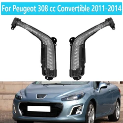 Car Day Light For Peugeot 308 cc Convertible 2011 2012 2013 2014 Front LED DRL Daytime Running Lights Lamps 6206X4 6208X4