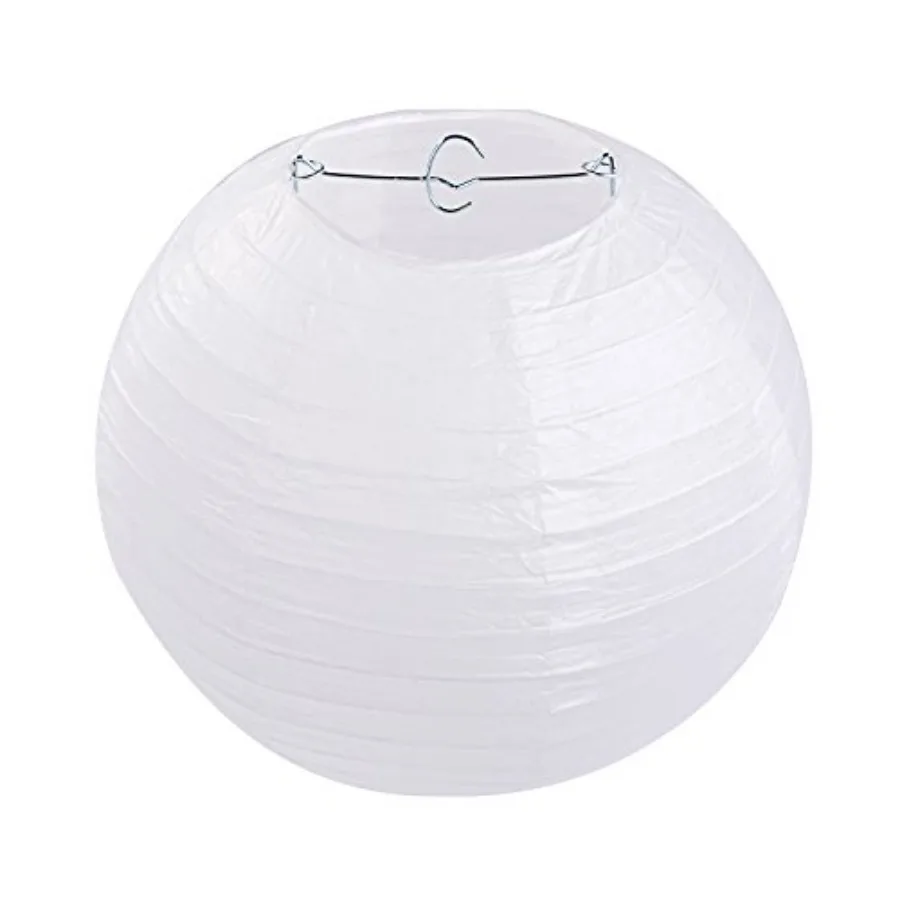 White Round Paper Lanterns Pack