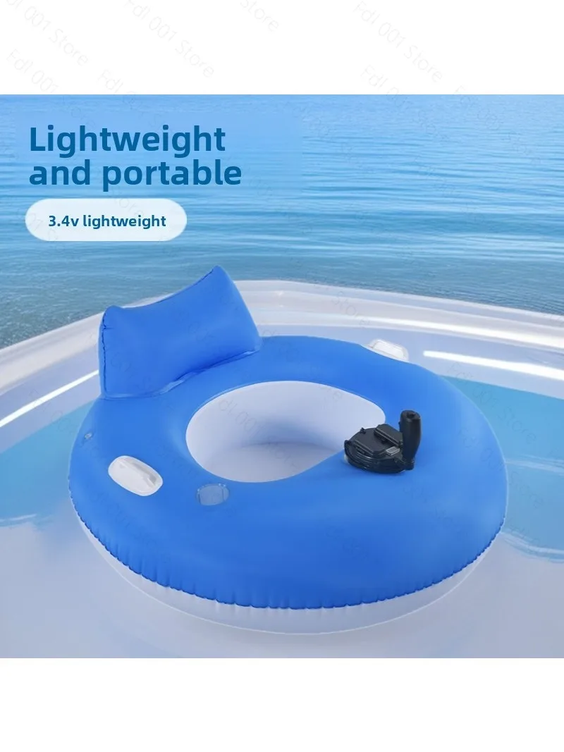 New Inflatable Electric Floating Row Built-in Electric Thruster Outdoor Swimming Pool Water Folding Backrest Adult Lounge Chair
