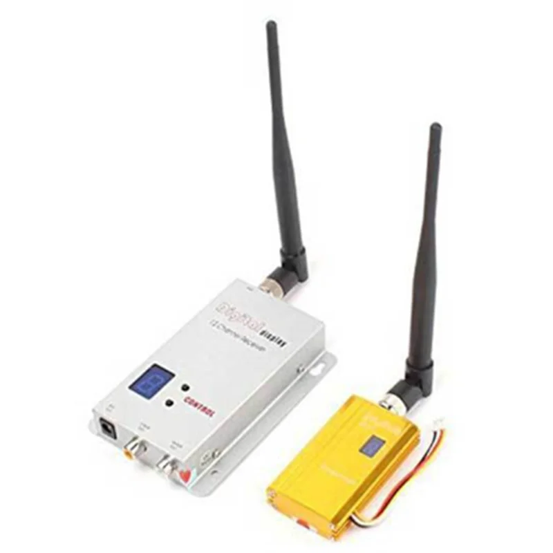 Transmisor de Audio y vídeo para TV, Combo de receptor inalámbrico AV, FPV, 1,2 Ghz, 1,2G, 8 canales, 1500Mw, para QAV250, 250, FPV, RC(C)