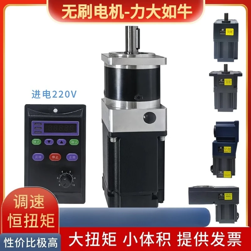 DC brushless motor connected to AC 220V small micro permanent magnet synchronous planetary gear reduction variable speed motor