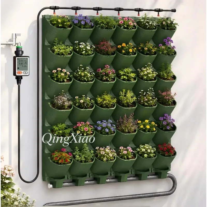 Vertical Garden Wall Planter Self-Watering Modular Flower Pot System for Vegetables Herbs Indoor Outdoor Home Patio Decor