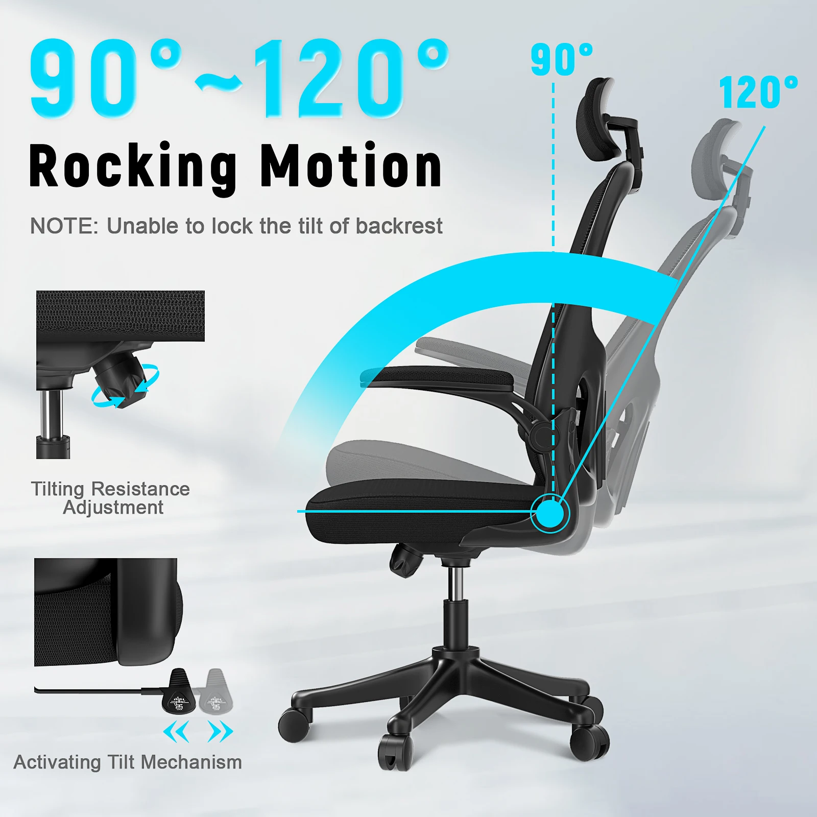 Naspaluro Computer Chair Home Office Chair Reclining Lift Swivel Chair Dormitory Student Gaming Game Seat Backrest Ergonomic