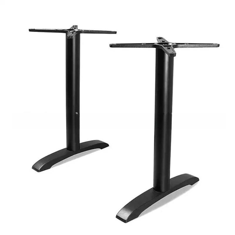 

Cast iron one-foot double column retro table leg milk tea shop table lacquered cast iron leg