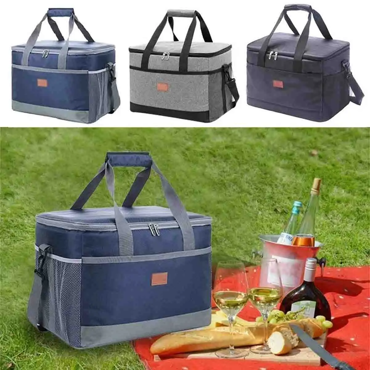 Large Capacity Outdoor Takeaway Portable Oxford Cloth Outdoor Multifunctional Picnic Portable Waterproof Pack Large Picnic Bag