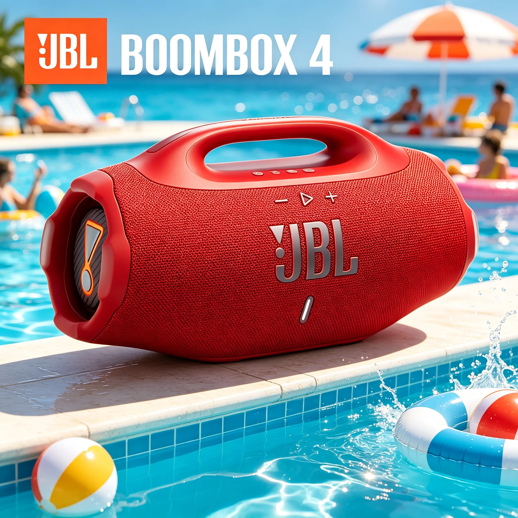 JBL Boombox 4 Rugged Powerful Speaker IP68 Dustproof Punchy Bass Auracast for Beach Poolside Outdoor Party Usage