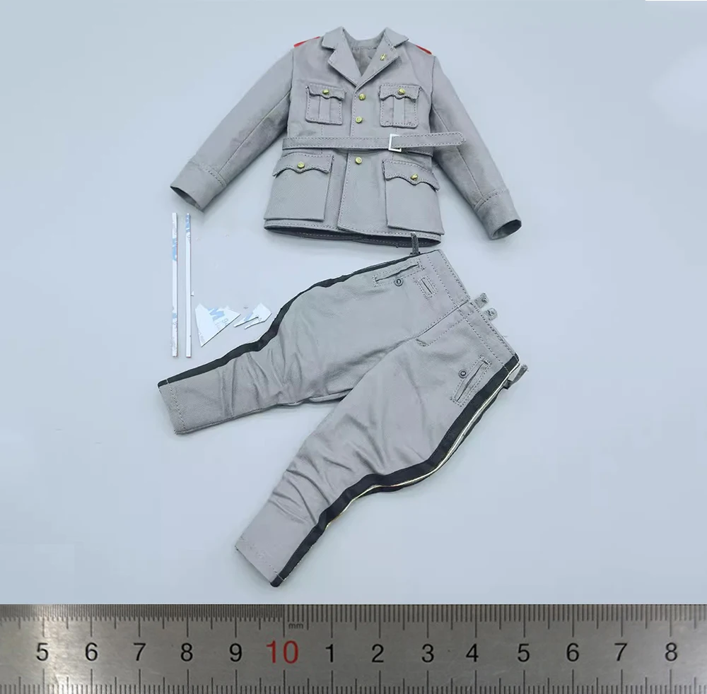 

1/6 DID GM653 WWII Series Doll Action Male Dress Uniform Tops Pant with Collar Medals For 12" DID DAM COO Action Figure Collect